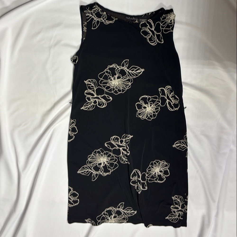 Black Floral Sleeveless Dress